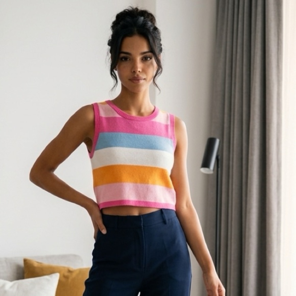 NWT PacSun Multicolor sweater vest Sz Large